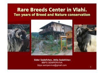 Rare Breeds Center in Vlahi. Ten years of Breed and Nature ...