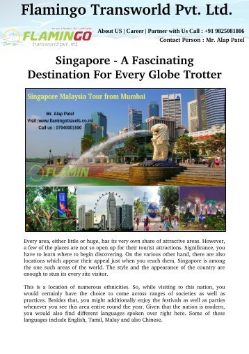 Singapore - A Fascinating Destination For Every Globe Trotter