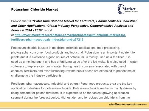 Potassium Chloride Market