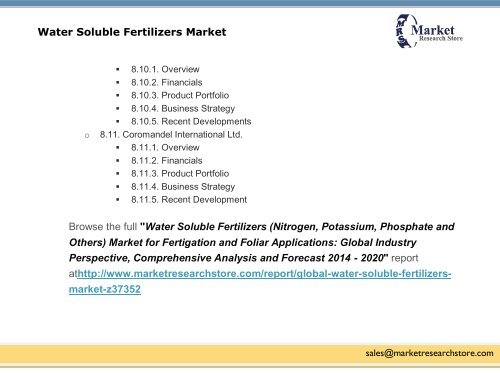 Water Soluble Fertilizers Market