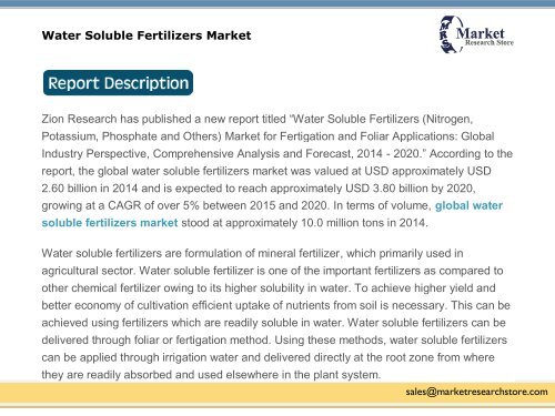 Water Soluble Fertilizers Market