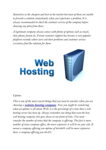 Cheap hosting service