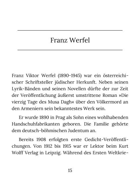 Franz Werfel - Gesammelte Werke