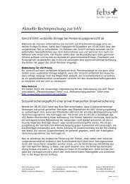 Aktuelle Rechtsprechung zur bAV - febs Consulting GmbH