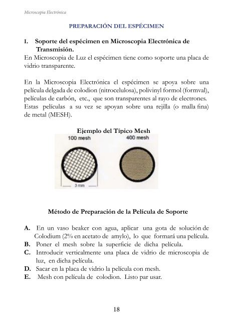 MICROSCOPIA ELECTRÓNICA