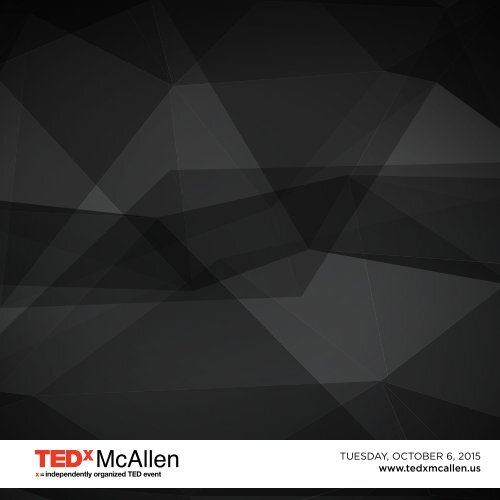 2015 TEDxMcAllen Program