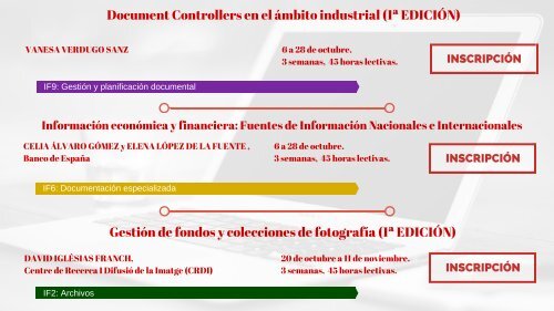 Programación cursos Septiembre-Diciembre 2016