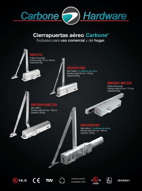 Catálogo Cierrapuertas Carbone