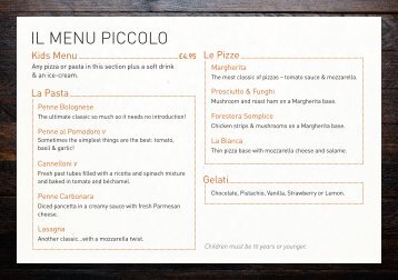 Kids Menu