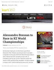 Alessandro Bressan to Race in KZ World Championships - Kart360.com