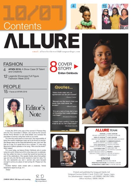 Allure Vanguard 10 July 2016 Edition