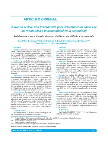 ARTICULO ORIGINAL Autopsia verbal: una herramienta ... - SciELO