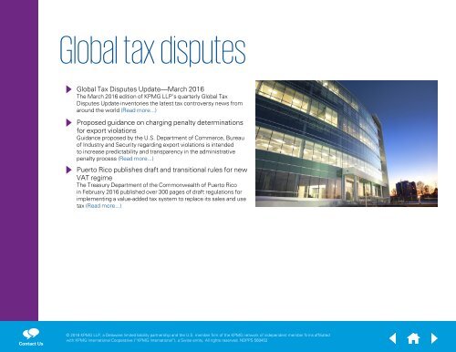 Tax Dispute Resolution Quarterly