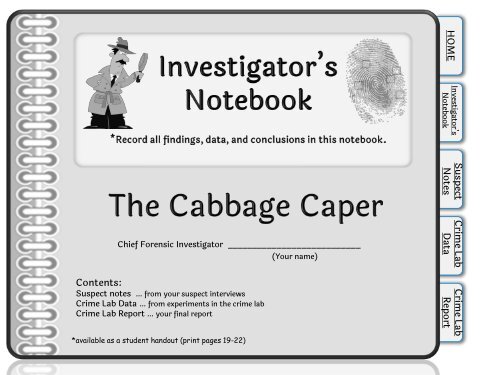 CABBAGE CAPER Interactive Lab