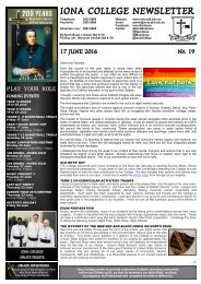 IONA COLLEGE NEWSLETTER