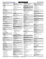 Tim Davies DJ Service 2012 Inventory by Artist