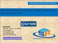 Plasterboard Market Value Share, Supply Demand, share and Value Chain 2020