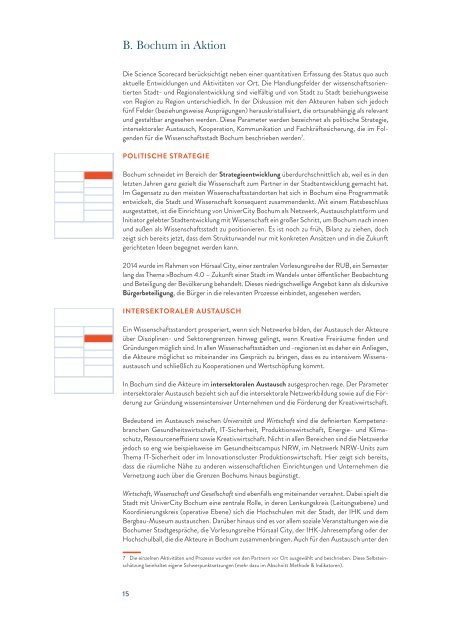 Science Scorecard - Abschlussbericht Bochum