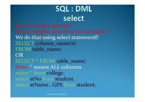 SQL DML second lab.pdf - Mahmoud