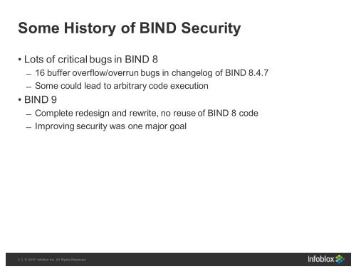 Security Architecture of BIND 9