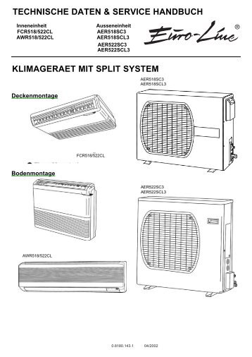 TECHNISCHE DATEN & SERVICE HANDBUCH ... -  Kälte Bast GmbH