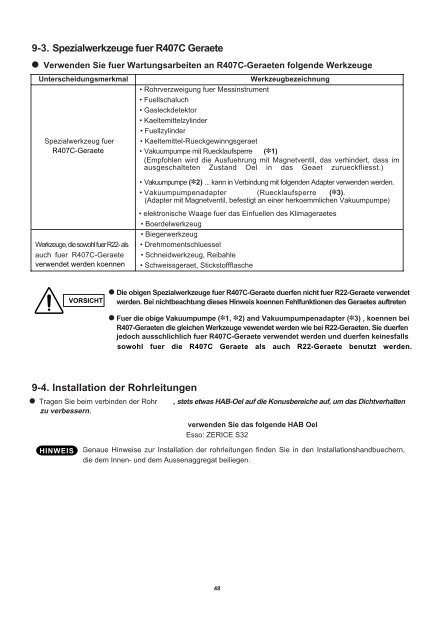 TECHNISCHE DATEN & SERVICE HANDBUCH ... -  Kälte Bast GmbH