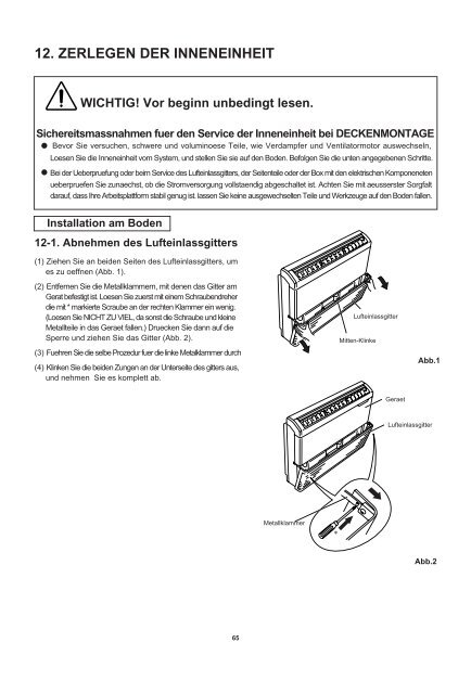 TECHNISCHE DATEN & SERVICE HANDBUCH ... -  Kälte Bast GmbH