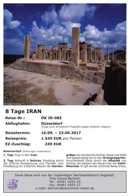 Mitreise Flyer hochkant - akt