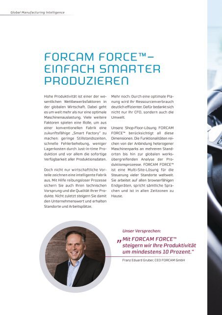 FORCAM Firmenbroschüre