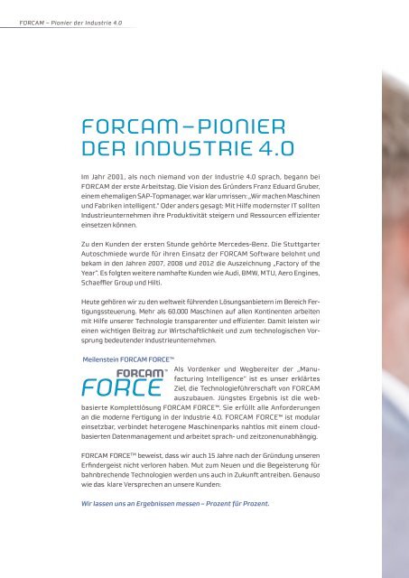 FORCAM Firmenbroschüre