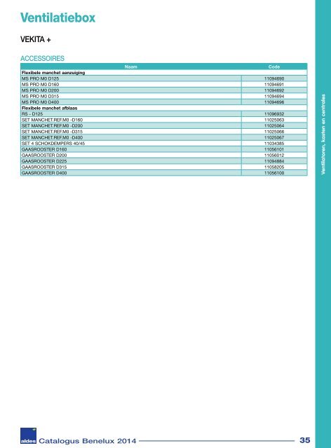 Aldes Catalogus NL 2014-2015