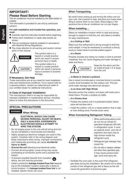 technical & service manual dc inverter multi-system air conditioner