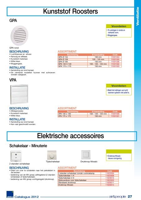 Aldes International Catalogus 2012 NL