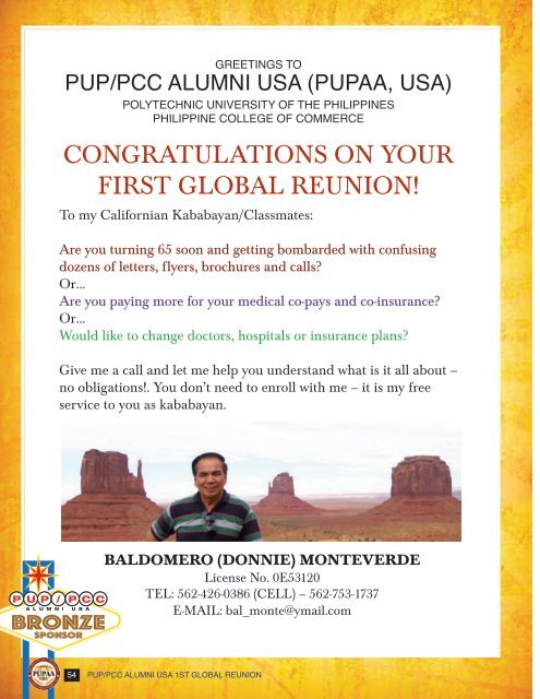 PUP-PCC First Global Alumni Reunion USA 2016