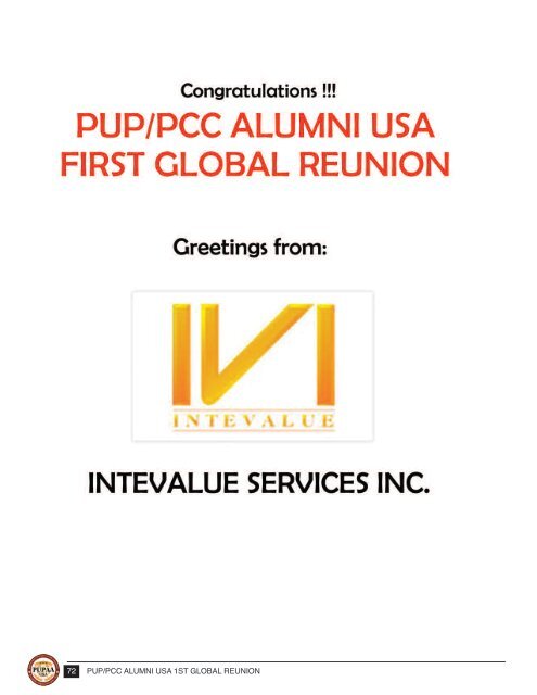 PUP-PCC First Global Alumni Reunion USA 2016