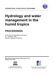 Hydrology and water management in the humid tropics: proceedings ...