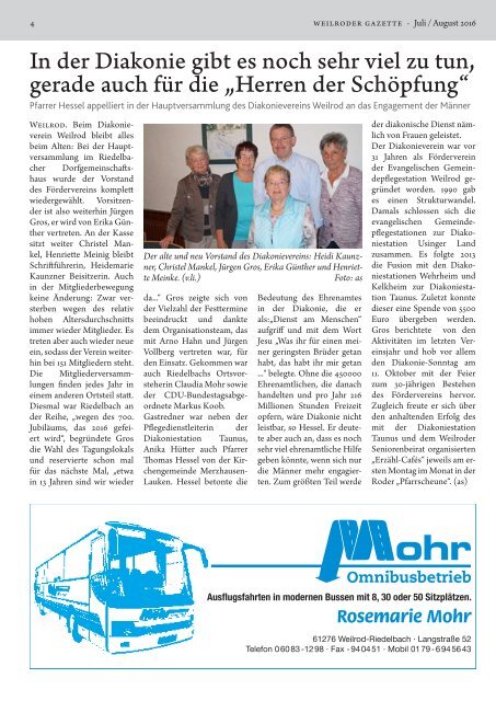 Weilroder Gazette Juli/ Aug. 2016