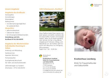Krankenhaus Leonberg Klinik für Frauenheilkunde und Geburtshilfe