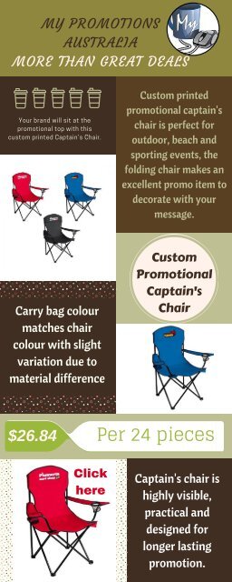 Promotional Folding Captain's Chair at My Promotions Australia