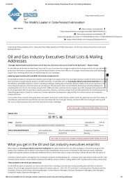 oil and gas executives email list