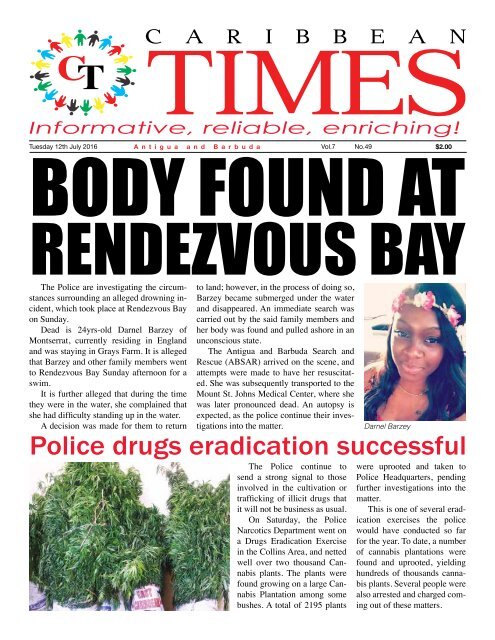 Caribbean Times 49th Issue - Tuesday 12th July 2016