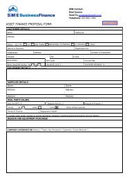 SME Business Finance Asset  Finance Proposal Form 2016