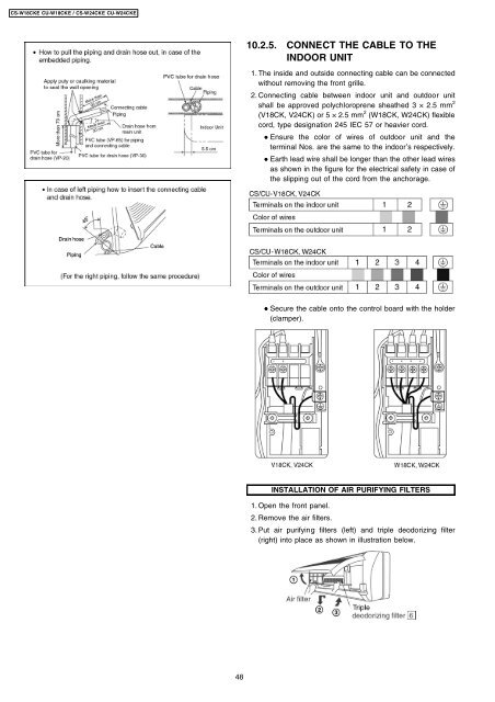 CS-W18CKE CU-W18CKE CS-W24CKE CU-W24CKE