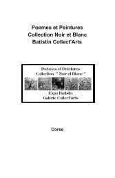 Poemes et Peintures Collection Noir et Blanc Batistin CollectArts