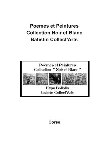 Poemes et Peintures Collection Noir et Blanc Batistin CollectArts