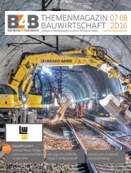 BAUWIRTSCHAFT | B4B Themenmagazin 07-08.2016