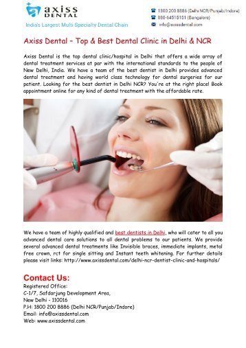 Top & Best Dentist in Delhi NCR