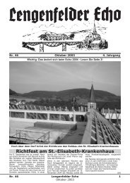 Lengenfelder Echo, Ausgabe Oktober 2003 - Eichsfeld-Archiv des ...