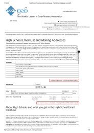 High School Email Address Lists 