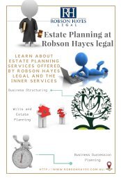 Robson Hayes Legal - Explaining Estate Planning Services